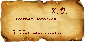 Kirchner Domonkos névjegykártya