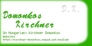 domonkos kirchner business card